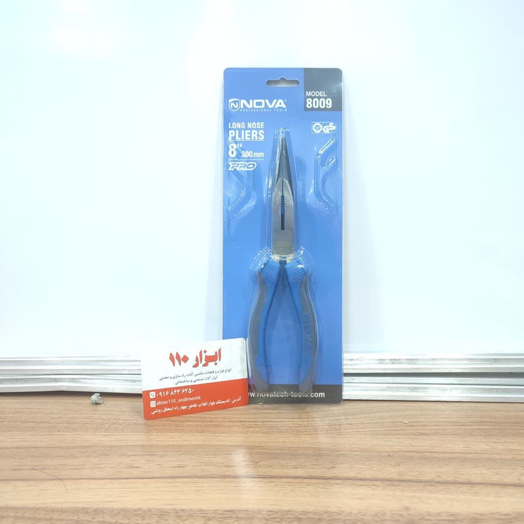 انبر دم باریک نووا مدل NTP-8009 سایز 8 اینچ