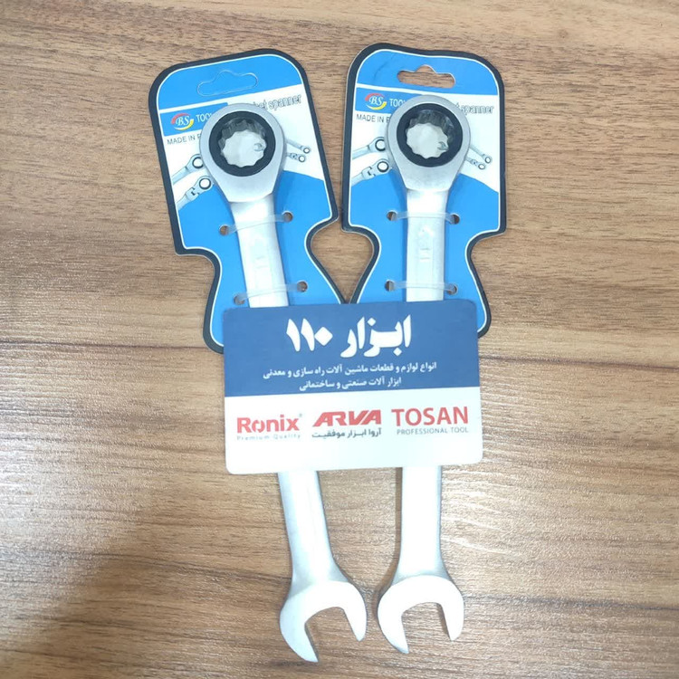 آچار یک سر تخت یک سر رینگی جغجغه ای شماره 14